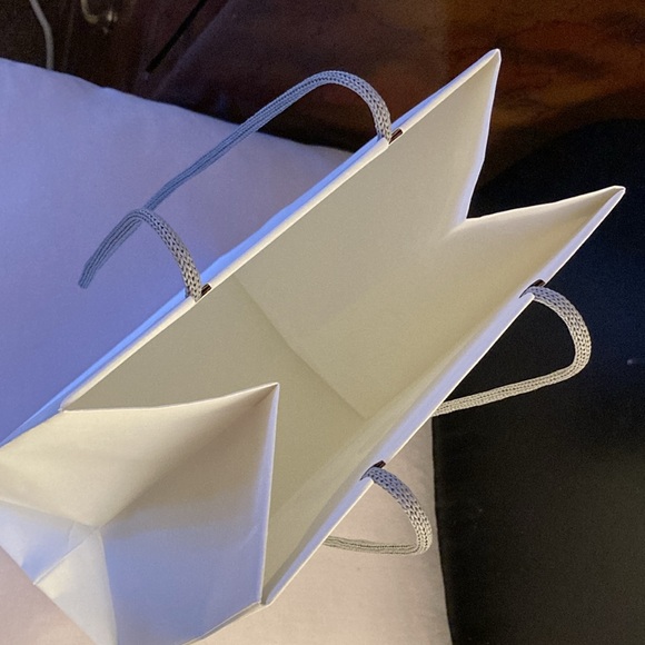 Apple Store ๏ฃฟ Flat White Paper Shopping/Gift Bag with Circular-Knit Rope Handles - Picture 7 of 8